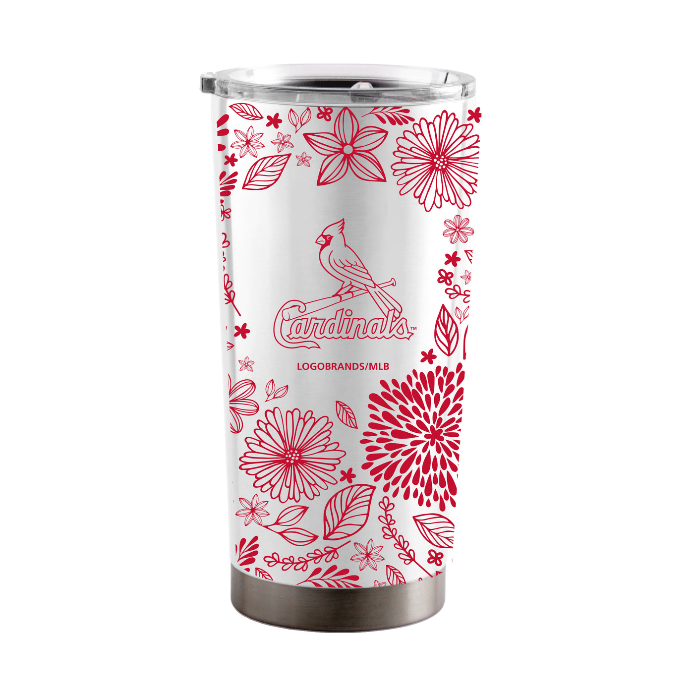 St Louis Cardinals 20oz Botanical Stainless Steel Tumbler - Logo Brands