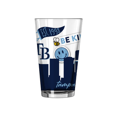 Tampa Bay Rays 16oz Native Pint Glass - Logo Brands