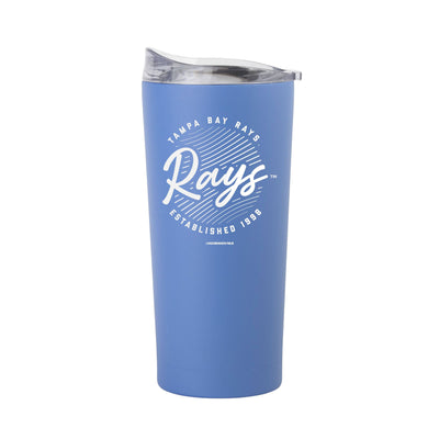 Tampa Bay Rays 20oz Retro Script Arctic Powder Coat Tumbler - Logo Brands