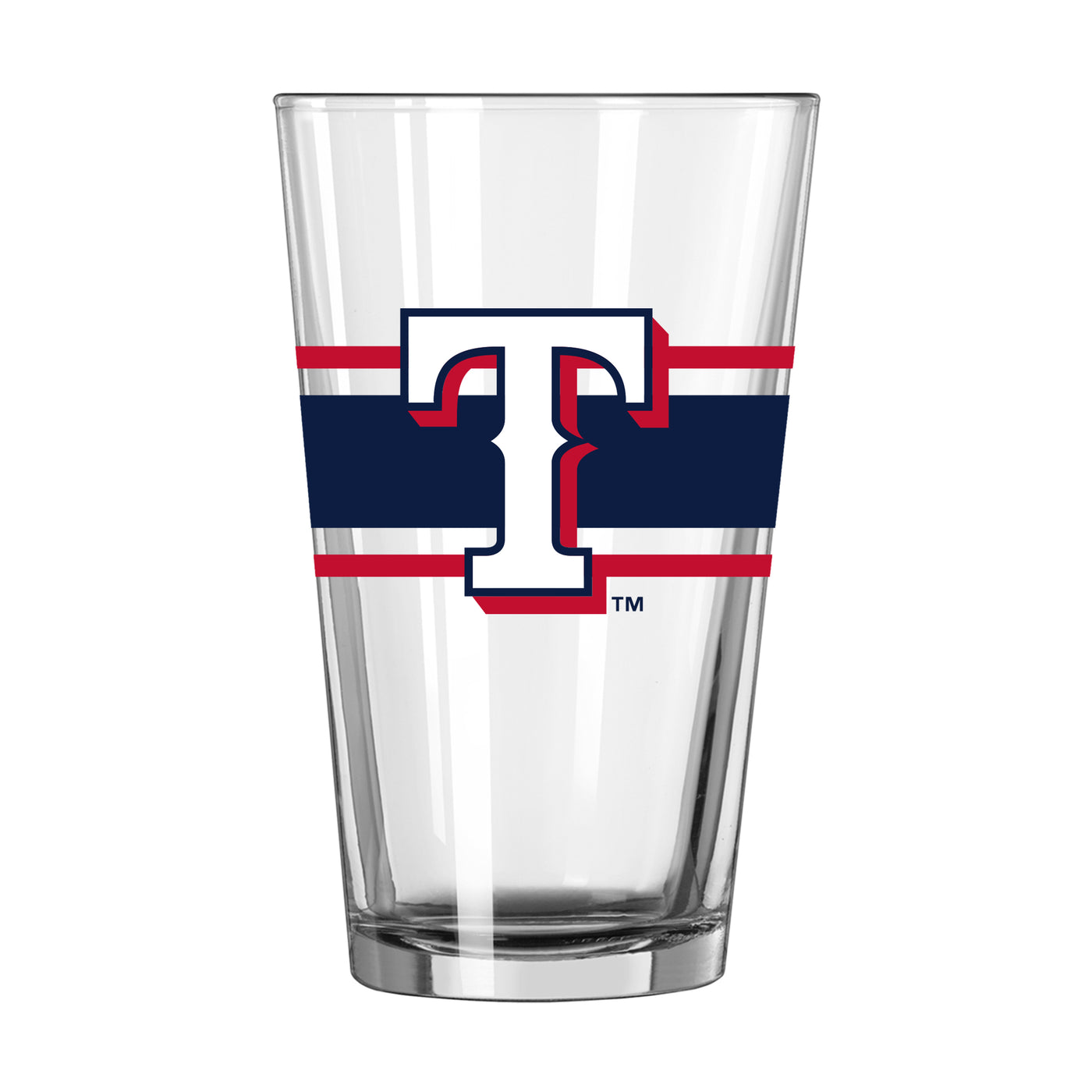 Texas Rangers 16oz Stripe Pint Glass