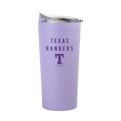 Texas Rangers 20oz Tonal Lavender Powder Coat Tumbler - Logo Brands