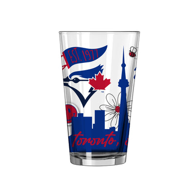 Toronto Blue Jays 16oz Native Pint Glass - Logo Brands