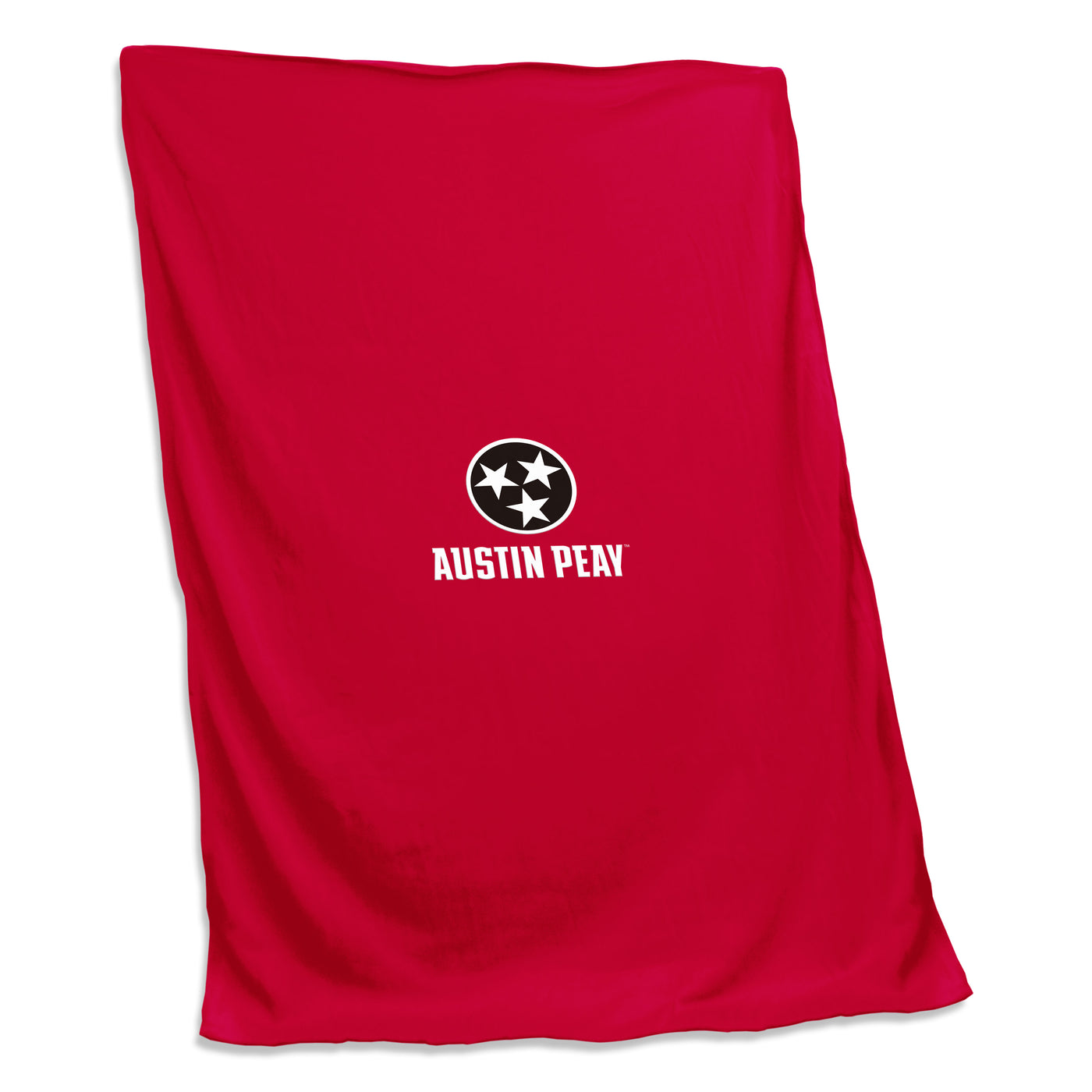 Austin Peay State U State Logo Red Sweatshirt Blanket (Screened)