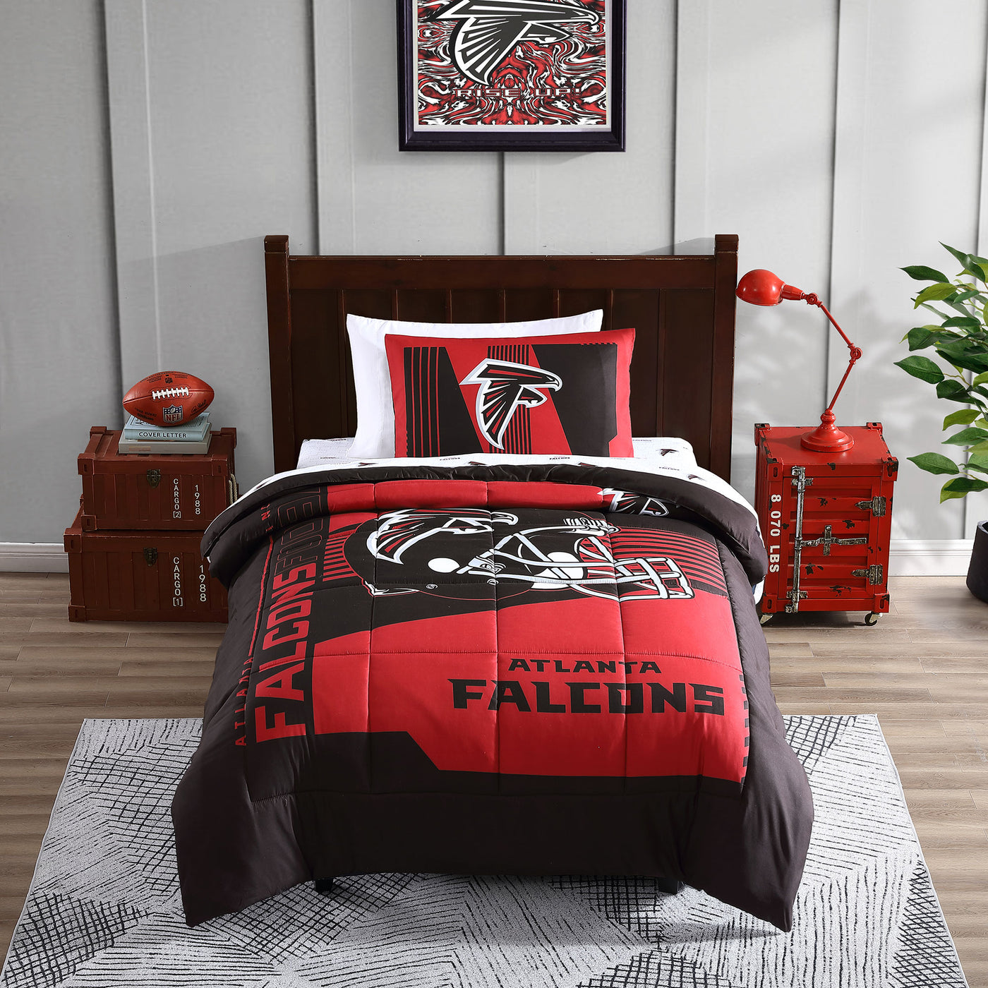 Atlanta Falcons Status Bed In A Bag Twin