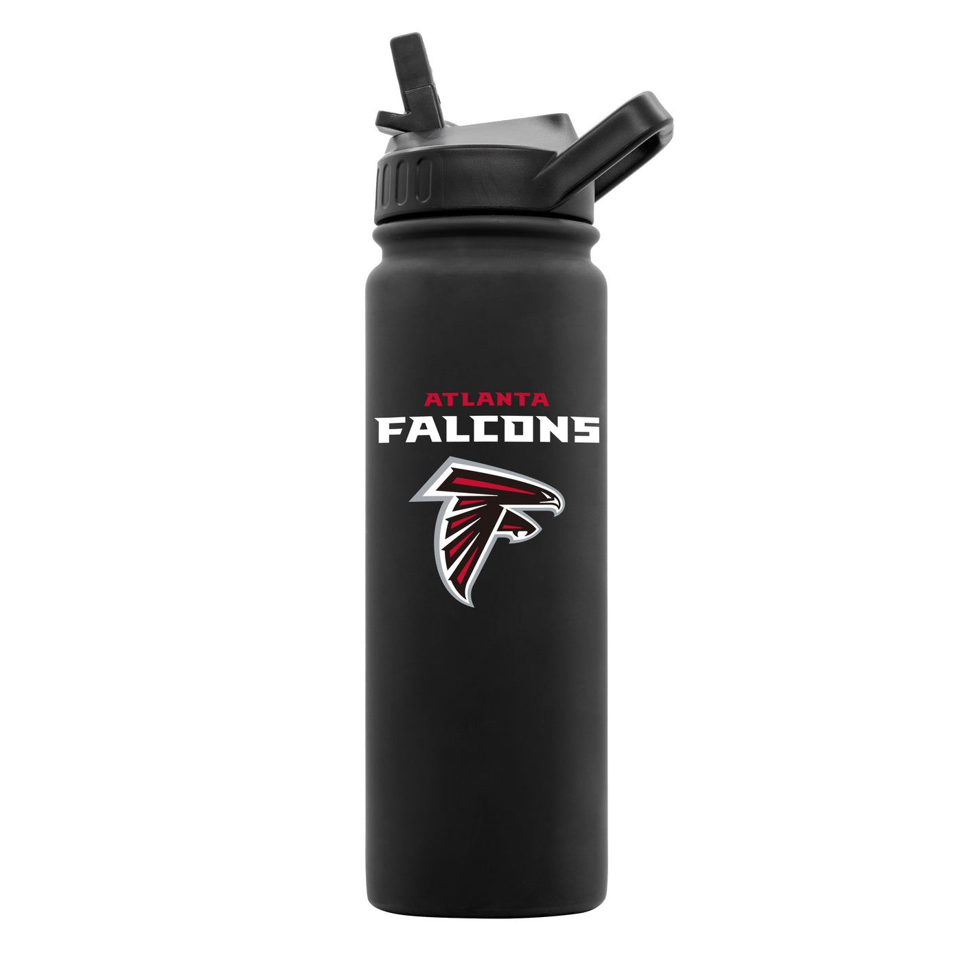 Atlanta Falcons 24oz Black Soft Touch Bottle