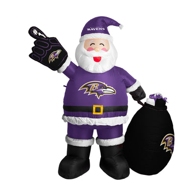 Baltimore Ravens Santa Claus Yard Inflatable - Logo Brands