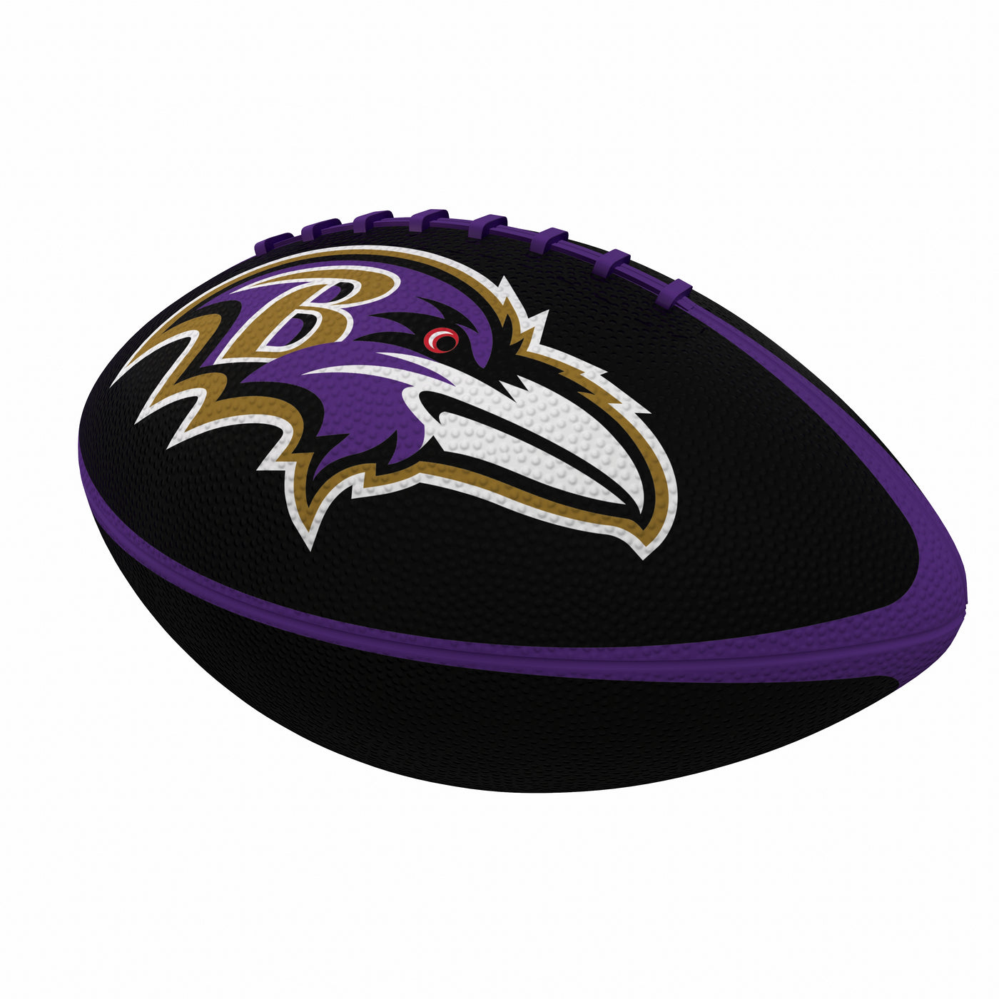 Baltimore Ravens Pinwheel Logo Junior-Size Rubber Football - Logo Brands