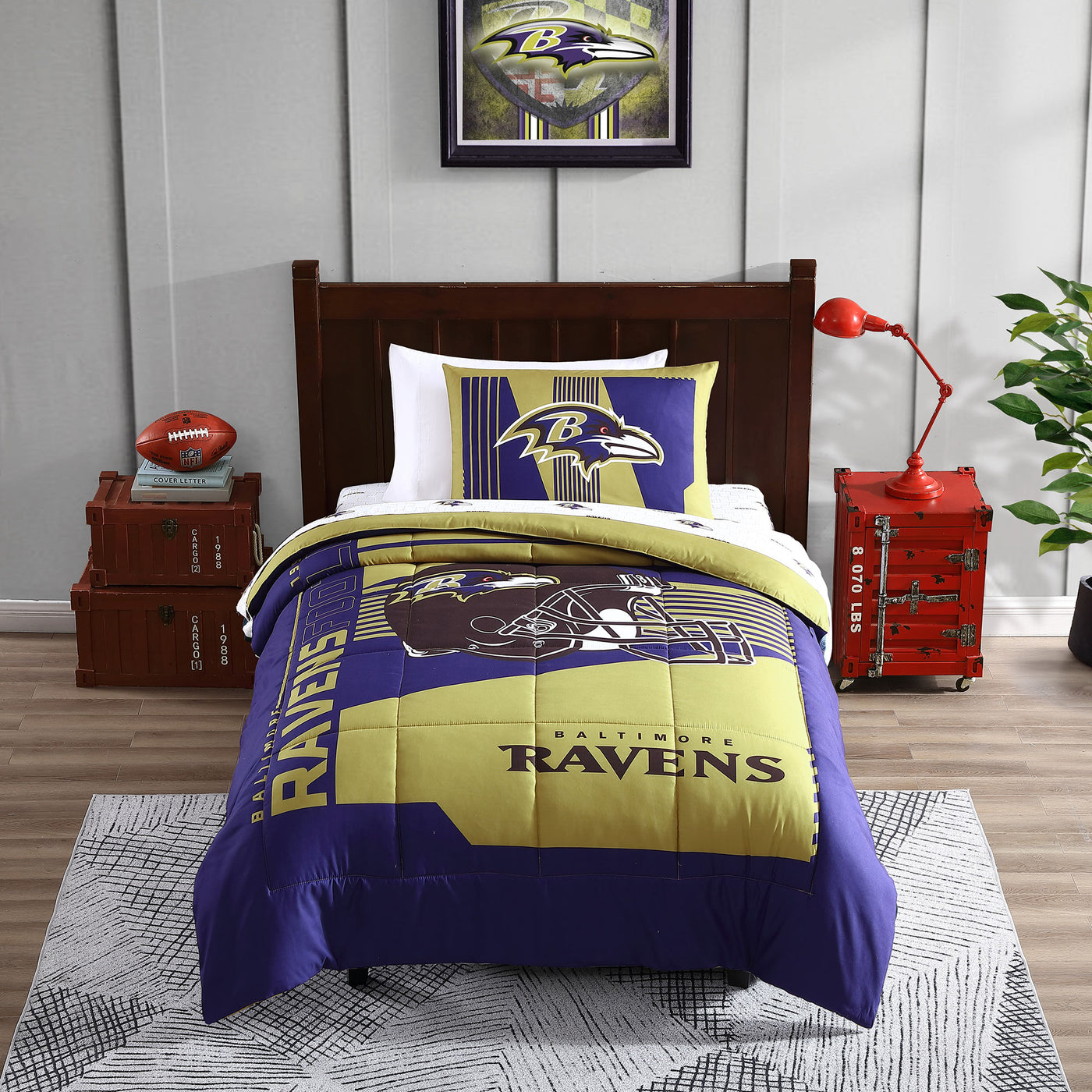 Baltimore Ravens Status Bed In A Bag Twin