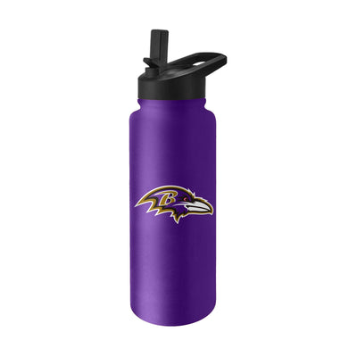 Baltimore Ravens Quencher Logo Flip Top Water Bottle - Logo Brands