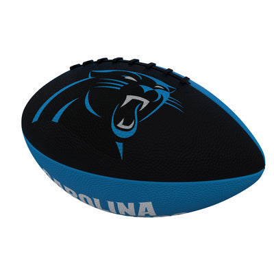 Carolina Panthers Pinwheel Logo Junior-Size Rubber Football - Logo Brands