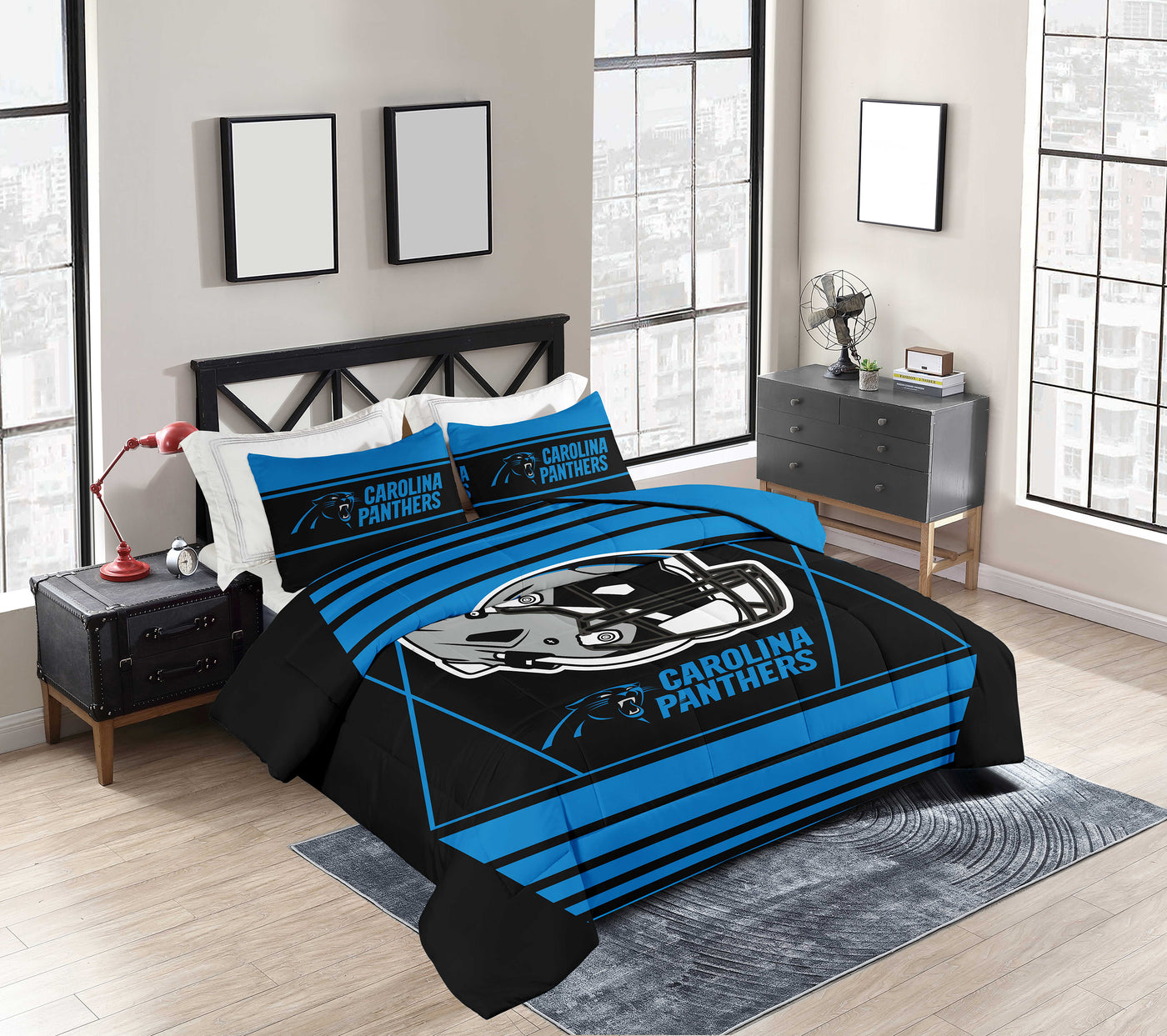 Carolina Panthers Crosser Comforter Set Full/Queen