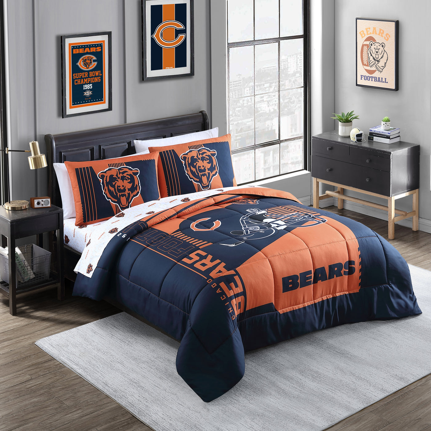 Chicago Bears Status Bed In A Bag Queen - Logo Brands