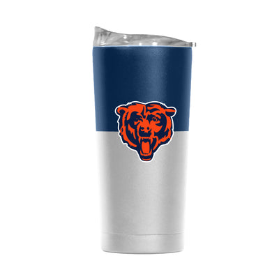 Chicago Bears 20oz Colorblock White Powder Coat Tumbler - Logo Brands