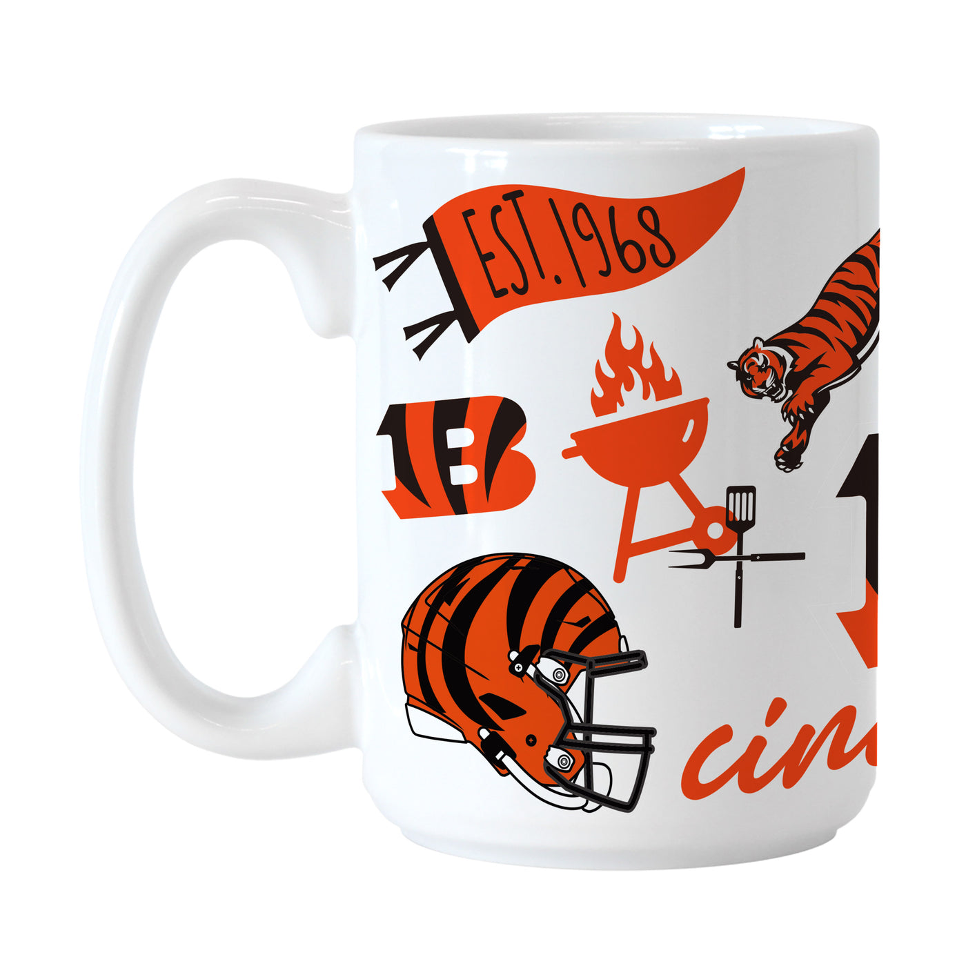 Cincinnati Bengals 15oz Native Sublimated Mug