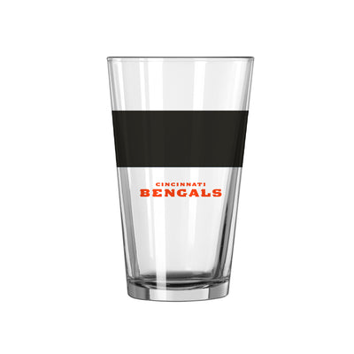 Cincinnati Bengals 16oz Colorblock Pint Glass - Logo Brands