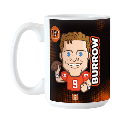 Cincinnati Bengals Joe Burrow Caricature 15oz Sublimated Mug - Logo Brands