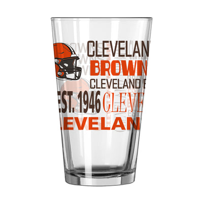 Cleveland Browns 16oz Spirit Pint Glass - Logo Brands