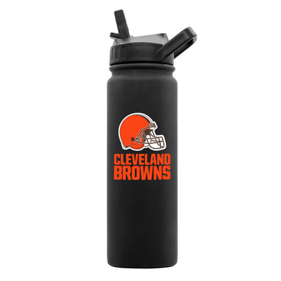 Cleveland Browns 24oz Black Soft Touch Bottle - Logo Brands