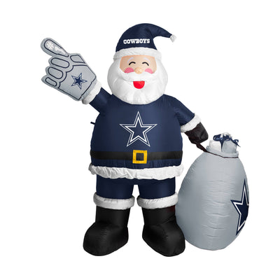 Dallas Cowboys Santa Claus Yard Inflatable - Logo Brands