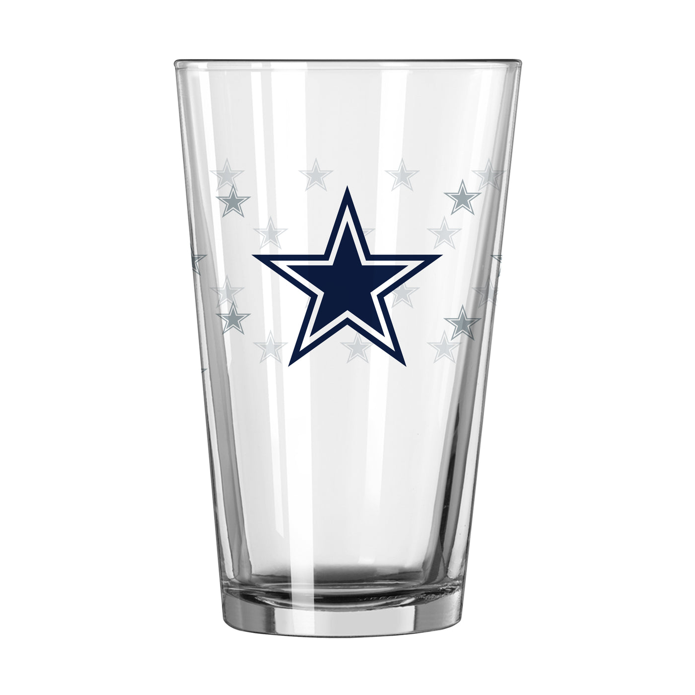 Dallas Cowboys 16oz Satin Etch Pint Glass - Logo Brands