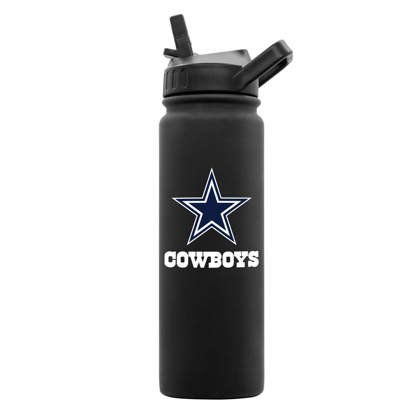 Dallas Cowboys 24oz Black Soft Touch Bottle