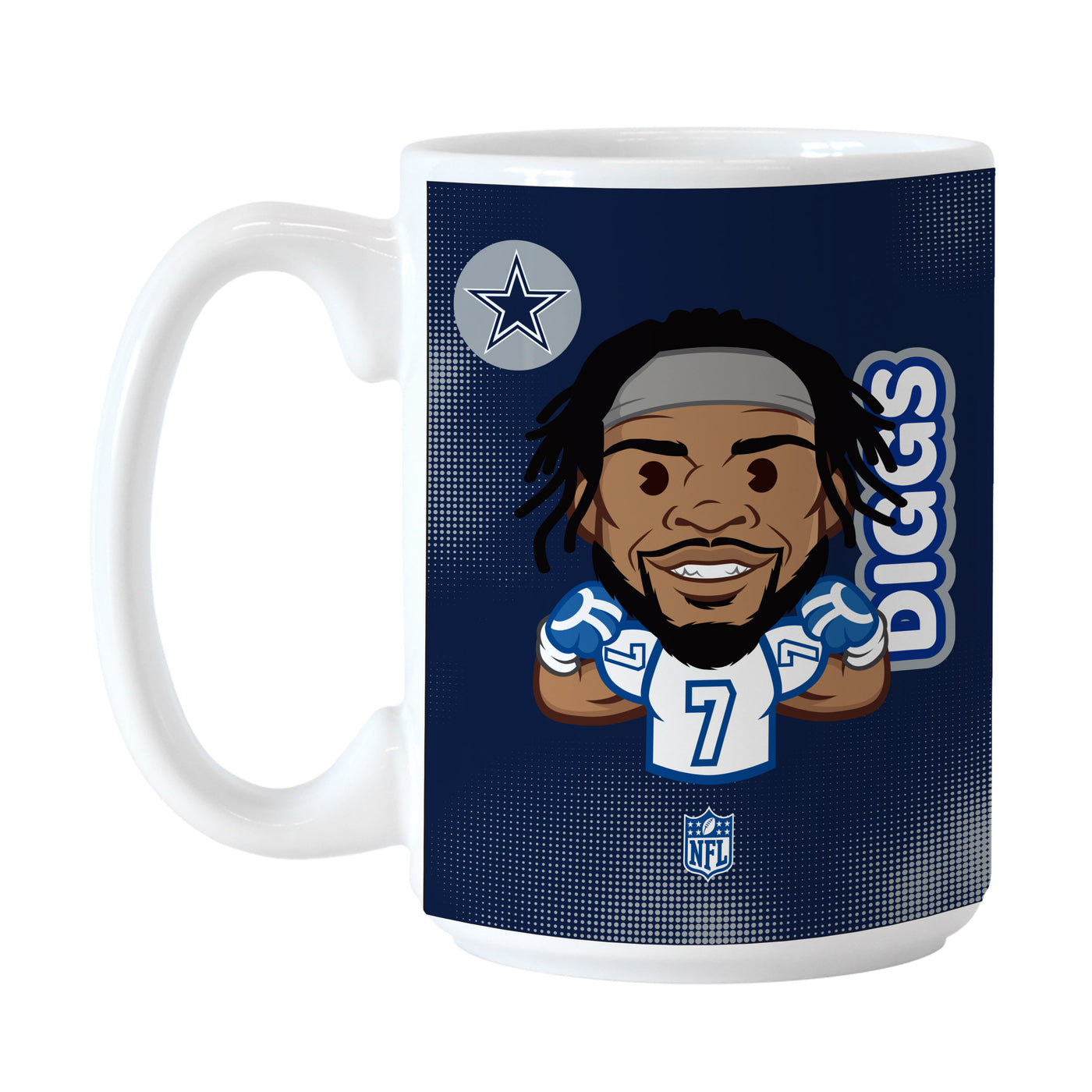 Dallas Cowboys Trevon Diggs Caricature 15oz Sublimated Mug