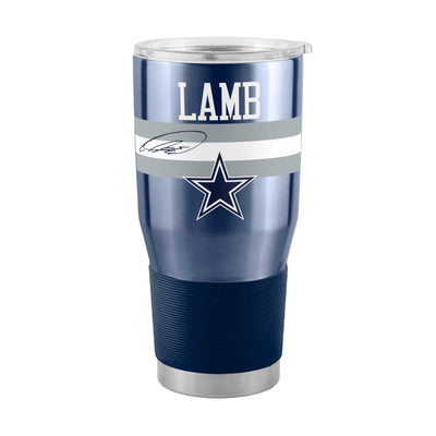 Dallas Cowboys Ceedee Lamb 30oz Stripe Stainless Tumbler - Logo Brands