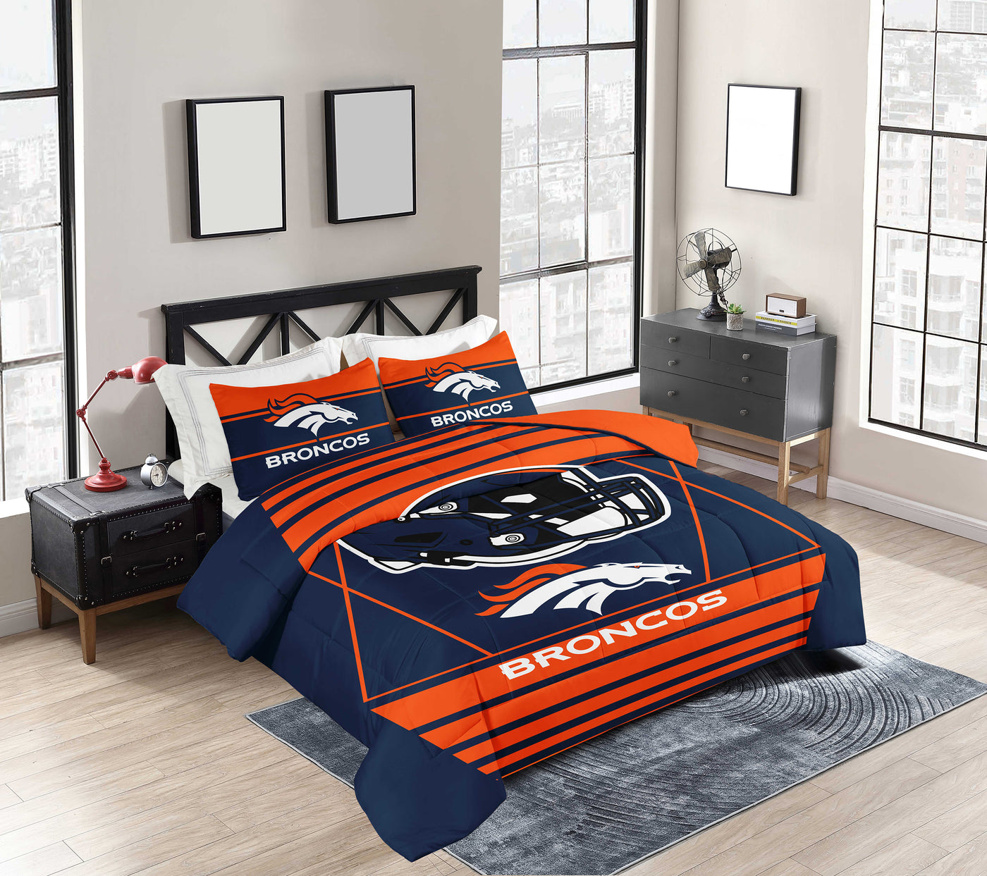 Denver Broncos Crosser Comforter Set Full/Queen