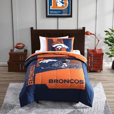 Denver Broncos Status Bed In A Bag Twin - Logo Brands