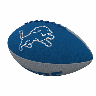 Detroit Lions Pinwheel Logo Junior-Size Rubber Football - Logo Brands