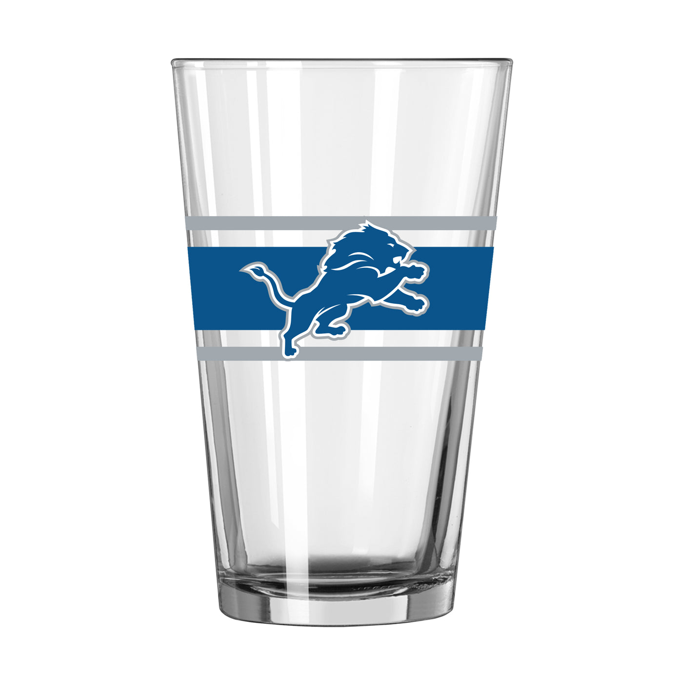 Detroit Lions 16oz Stripe Pint Glass
