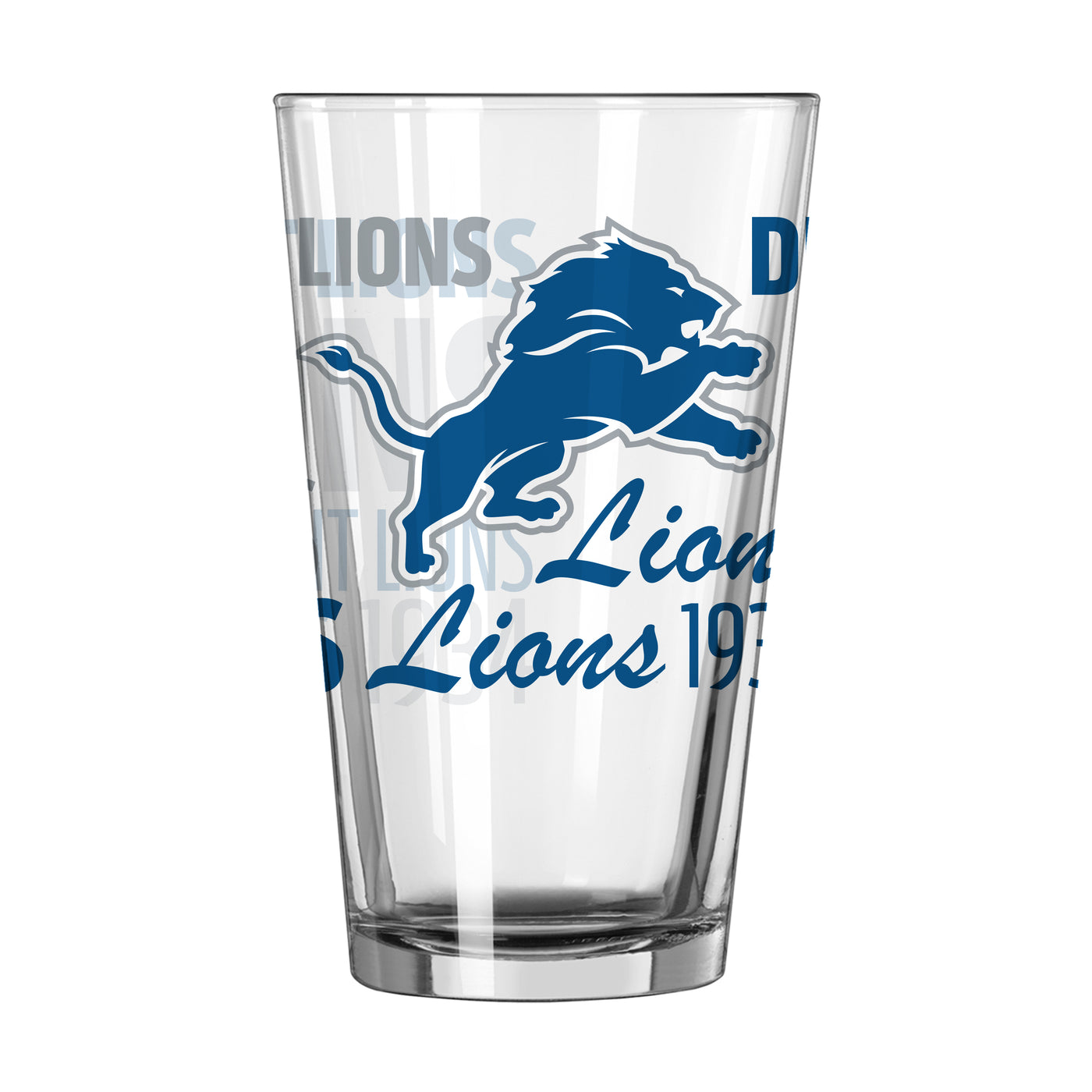 Detroit Lions 16oz Spirit Pint Glass