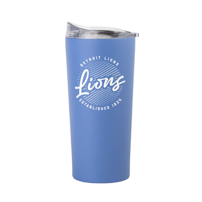 Detroit Lions 20oz Retro Script Arctic Powder Coat Tumbler - Logo Brands