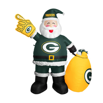 Green Bay Packers Santa Claus Yard Inflatable - Logo Brands