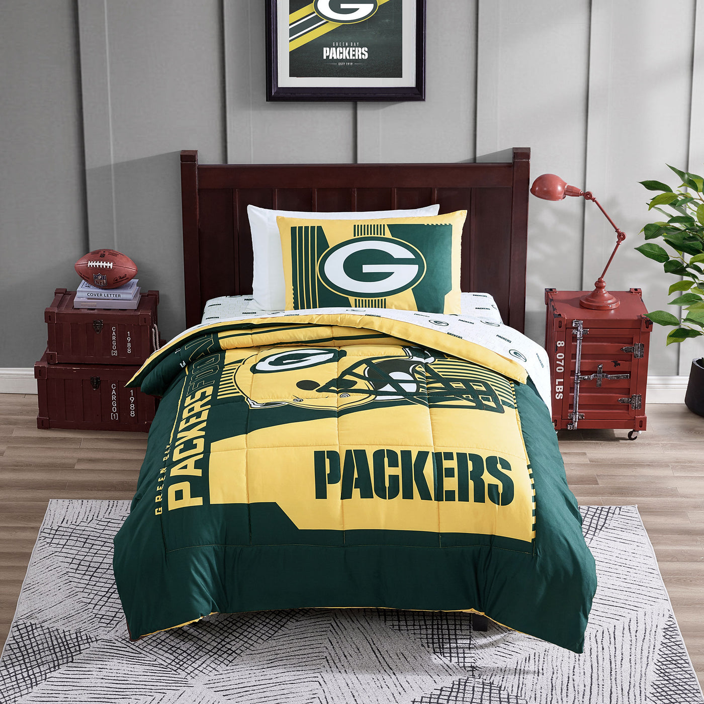 Green Bay Packers Status Bed In A Bag Twin