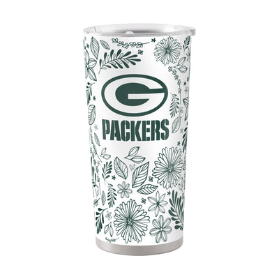 Green Bay Packers 20oz Botanical Stainless Steel Tumbler - Logo Brands