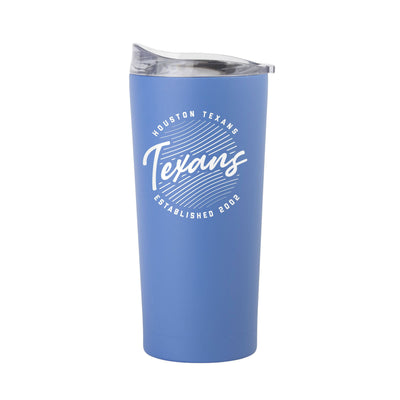 Houston Texans 20oz Retro Script Arctic Powder Coat Tumbler - Logo Brands