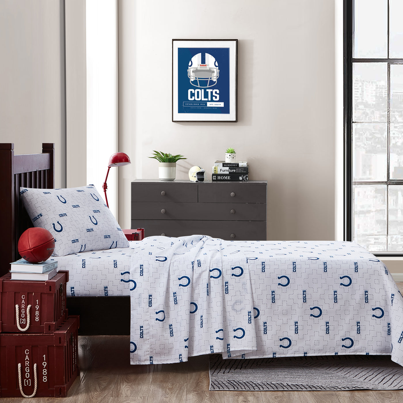 Indianapolis Colts Scatter Sheet Set Twin