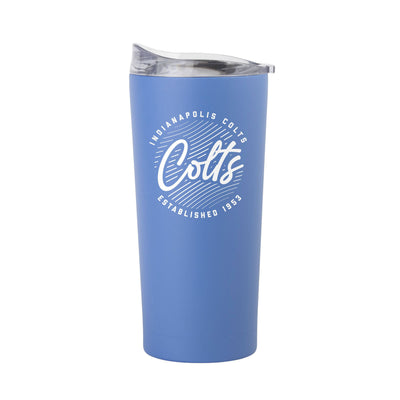 Indianapolis Colts 20oz Retro Script Arctic Powder Coat Tumbler - Logo Brands