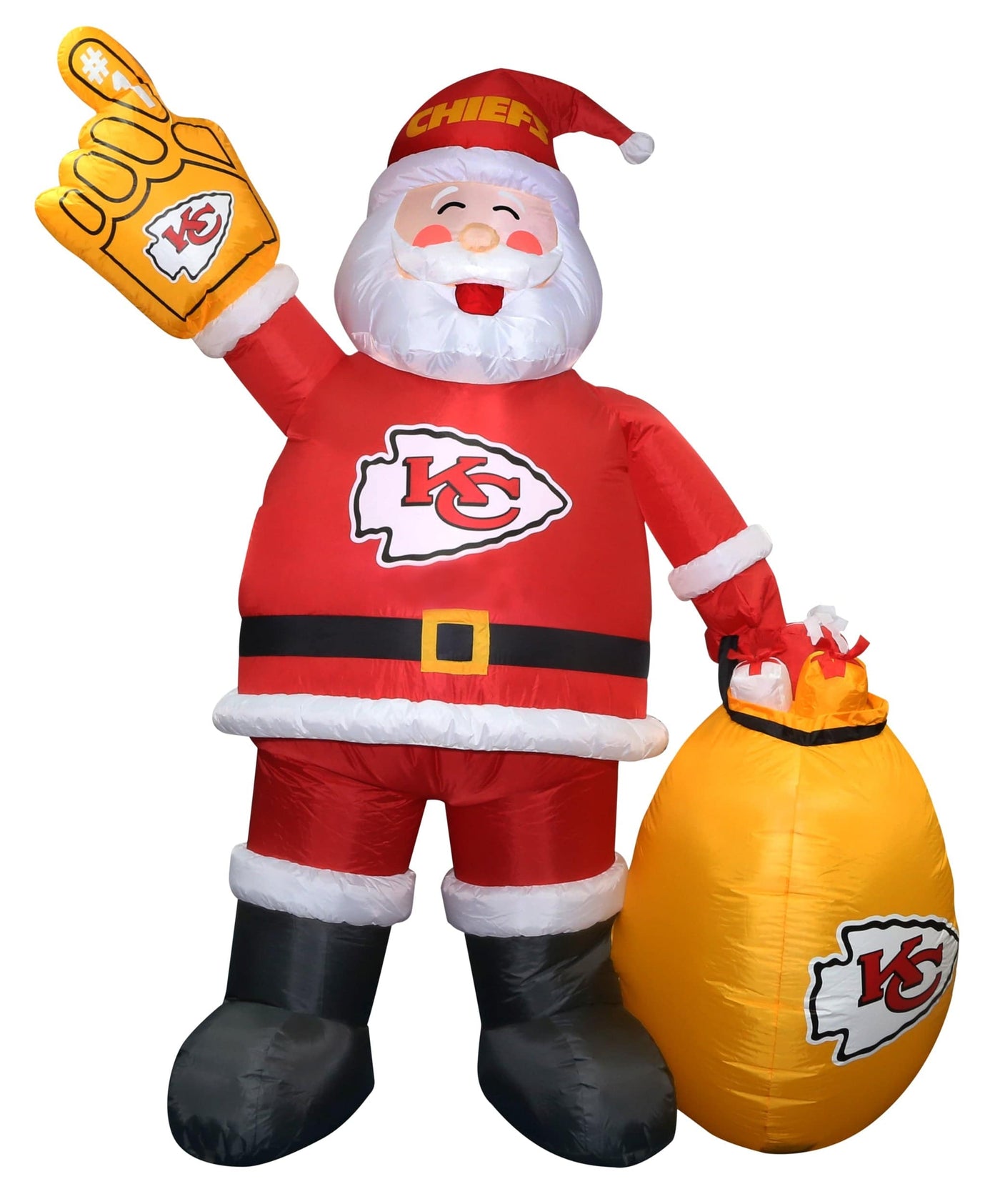 Kansas City Chiefs Santa Claus Yard Inflatable - Logo Brands