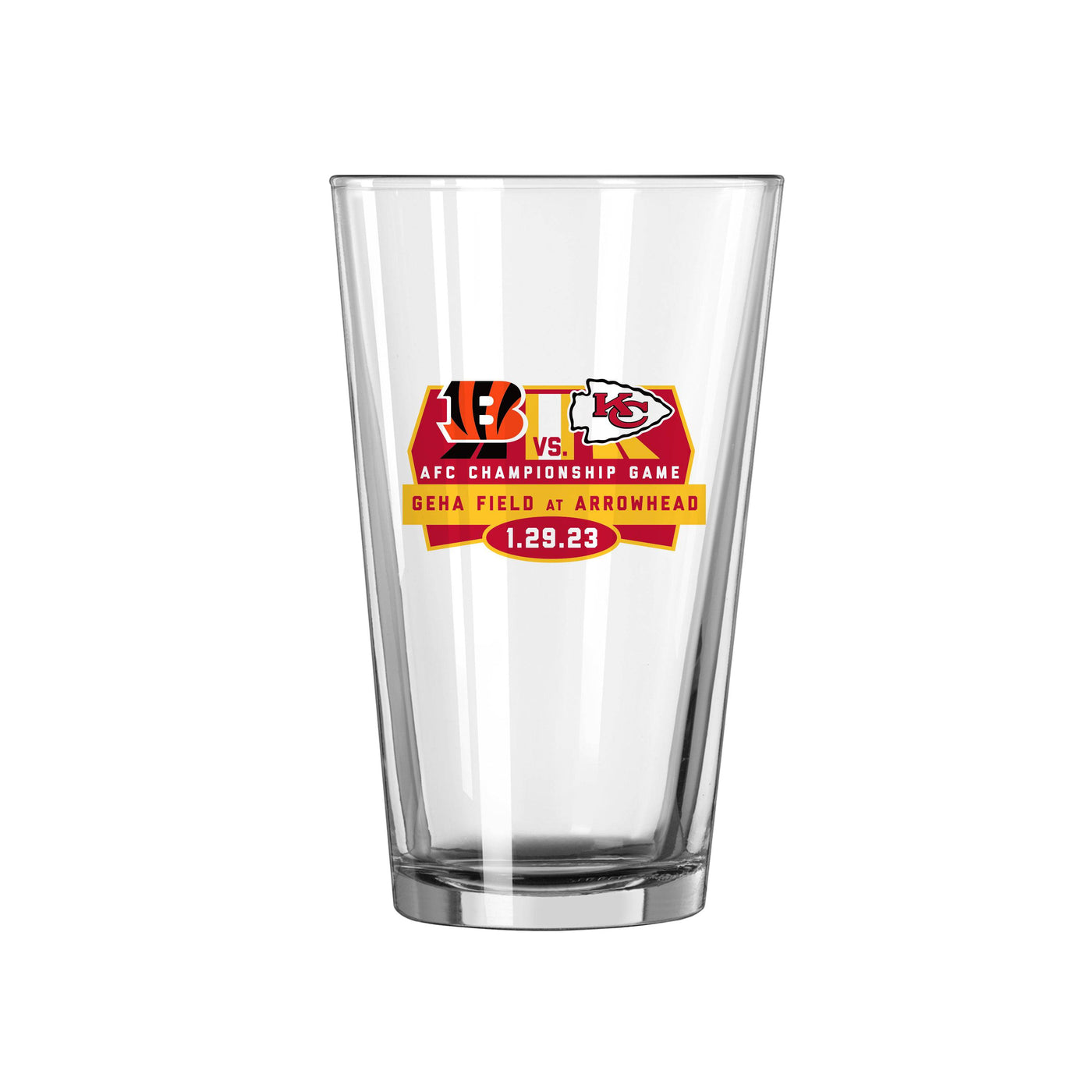 Kansas City Chiefs Playoffs Matchup 16oz Pint Glass - Logo Brands