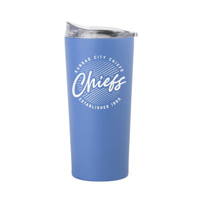 Kansas City Chiefs 20oz Retro Script Arctic Powder Coat Tumbler - Logo Brands