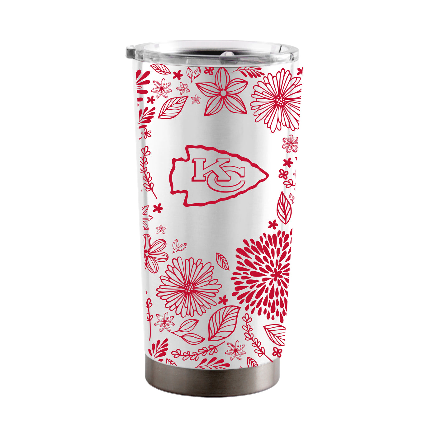 Kansas City Chiefs 20oz Botanical Stainless Steel Tumbler - Logo Brands