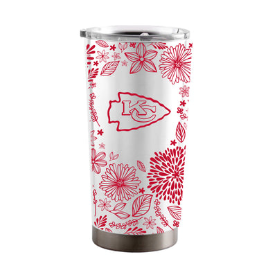 Kansas City Chiefs 20oz Botanical Stainless Steel Tumbler - Logo Brands