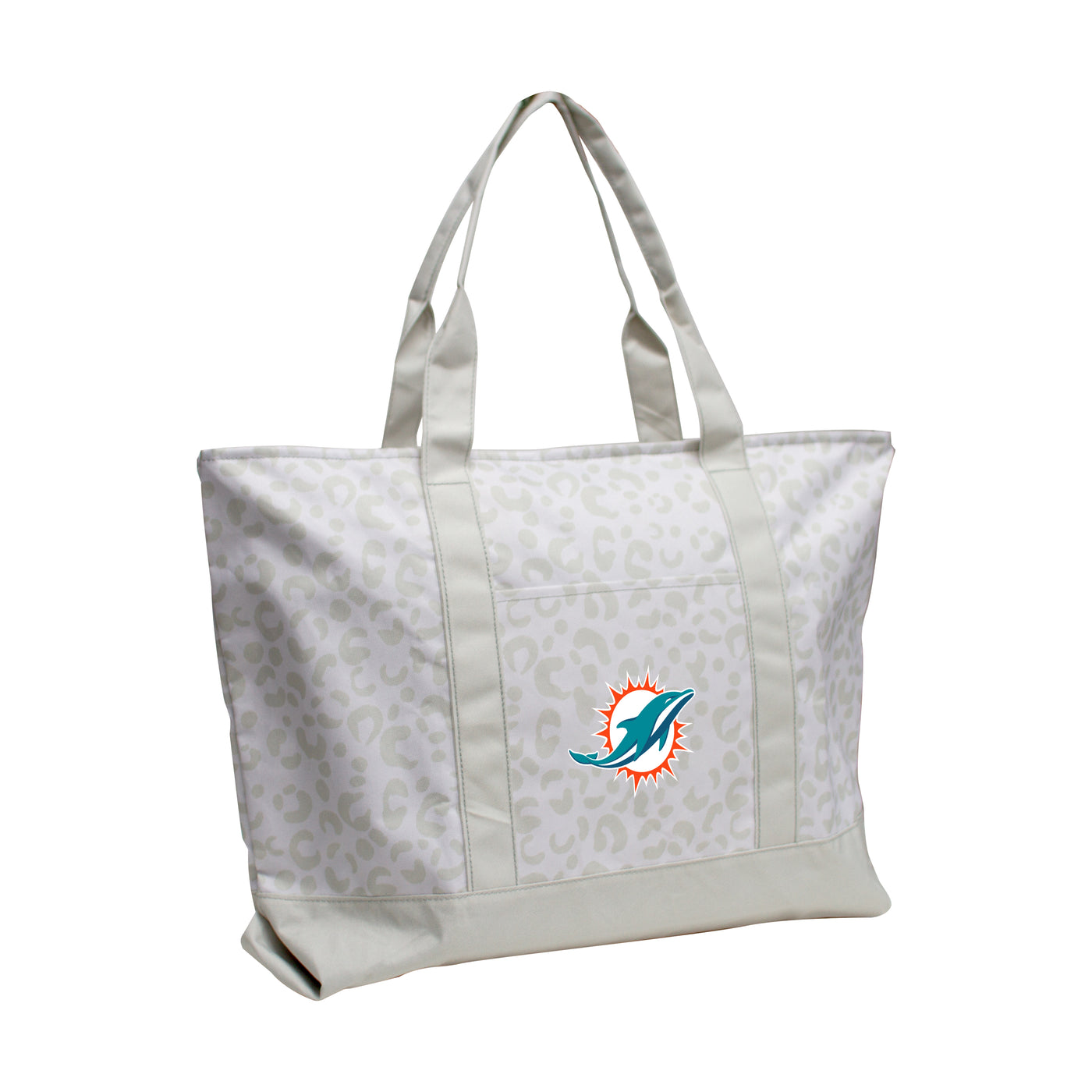 Miami Dolphins Leopard Pattern Tote - Logo Brands