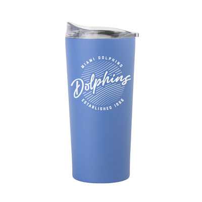 Miami Dolphins 20oz Retro Script Arctic Powder Coat Tumbler - Logo Brands