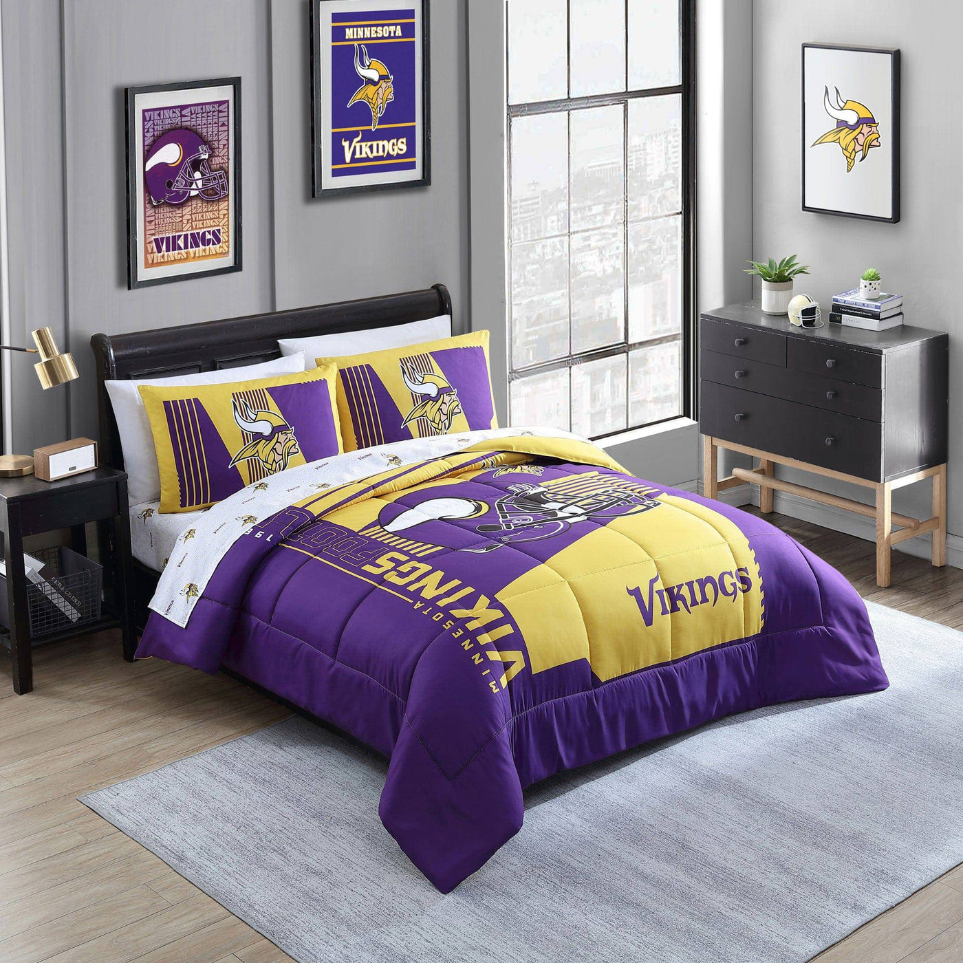 Minnesota Vikings Status Bed In A Bag Full - Logo Brands