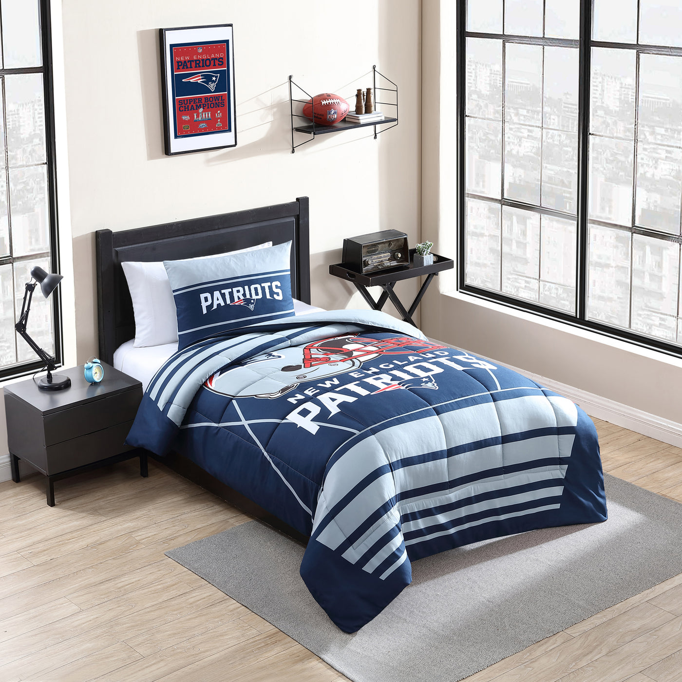 New England Patriots Crosser Comforter Set Twin