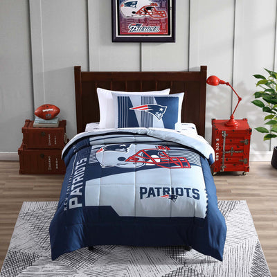 New England Patriots Status Bed In A Bag Twin - Logo Brands