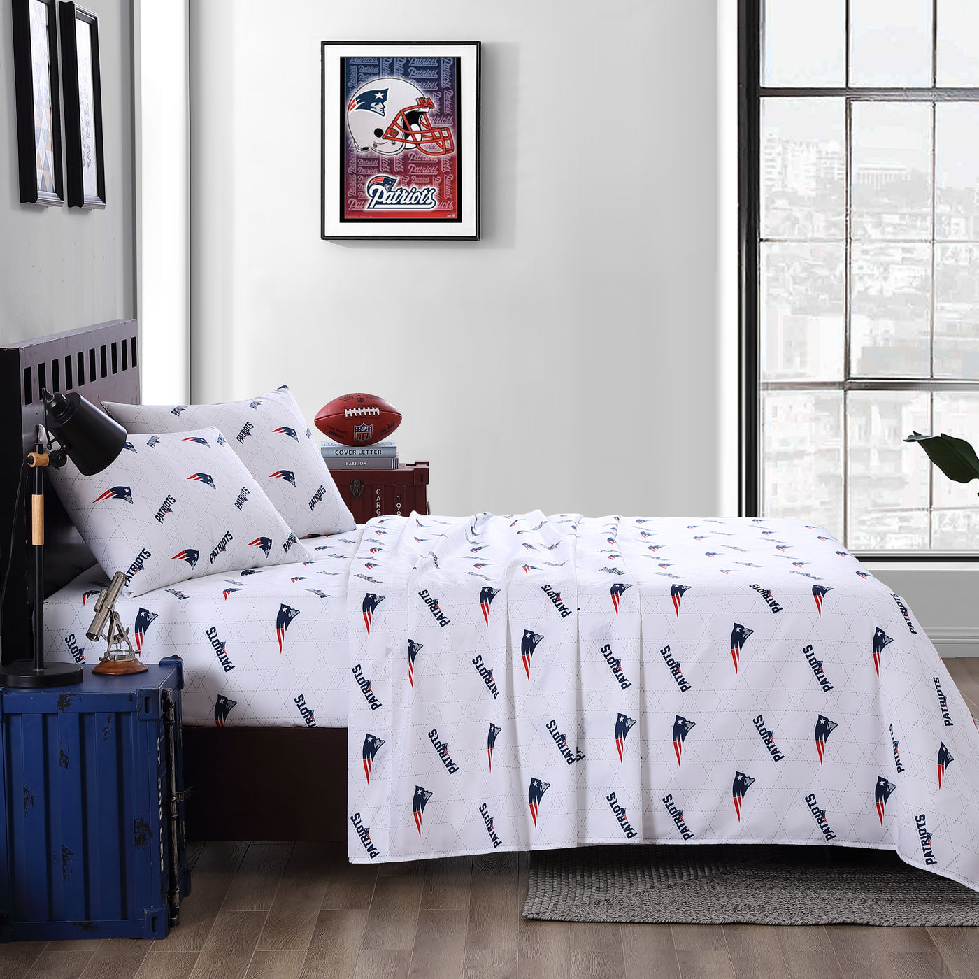 New England Patriots Command Sheet Set Full - Logo Brands